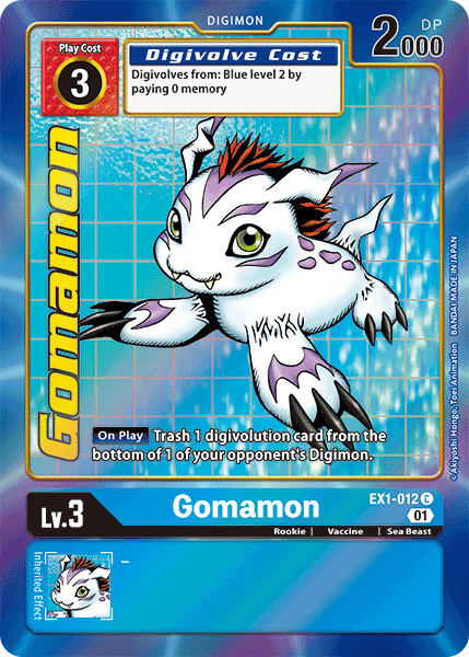 Gomamon [EX1-012] (Alternate Art) [Classic Collection] (ONLINE ORDER ONLY)