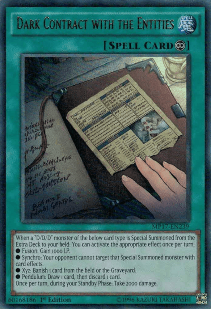 Dark Contract with the Entities [MP17-EN239] Ultra Rare (ONLINE ORDER ONLY)