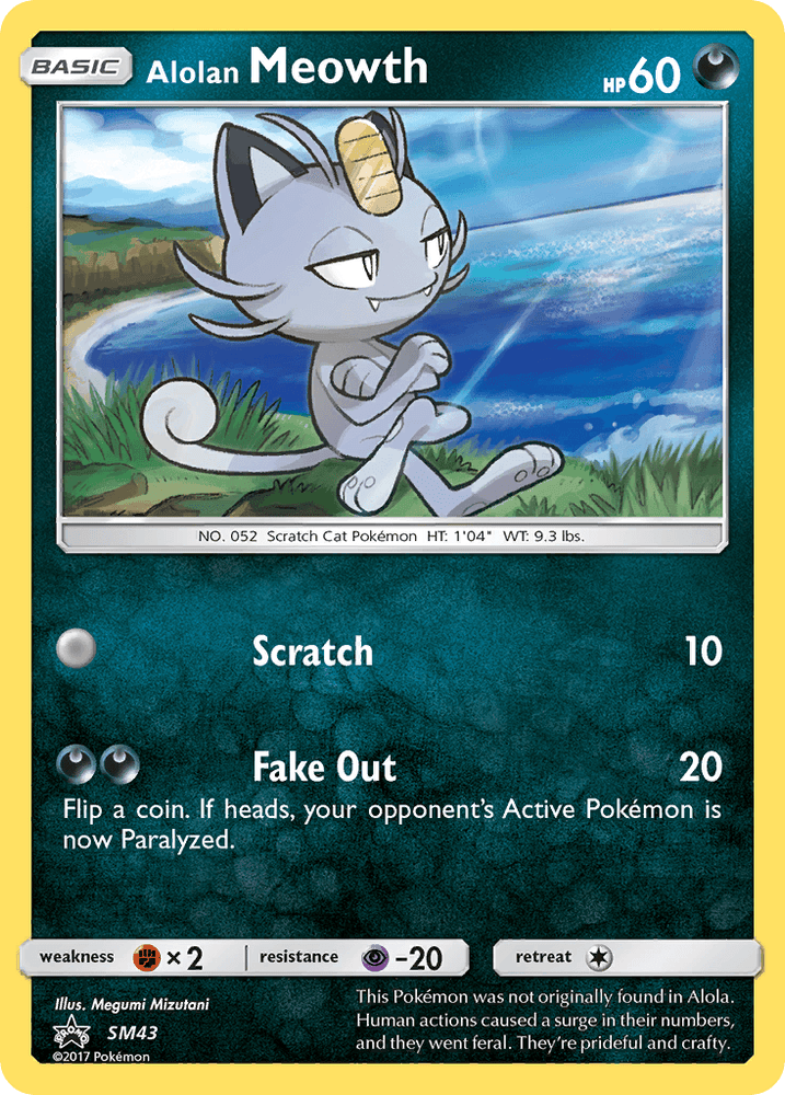 Alolan Meowth (SM43) [Sun & Moon: Black Star Promos] (Online Only)