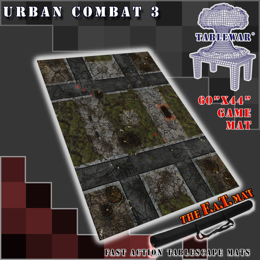 60x44" 'Urban Combat 3' F.A.T. Mat Battle Gaming Mat (ONLINE ORDER ONLY)