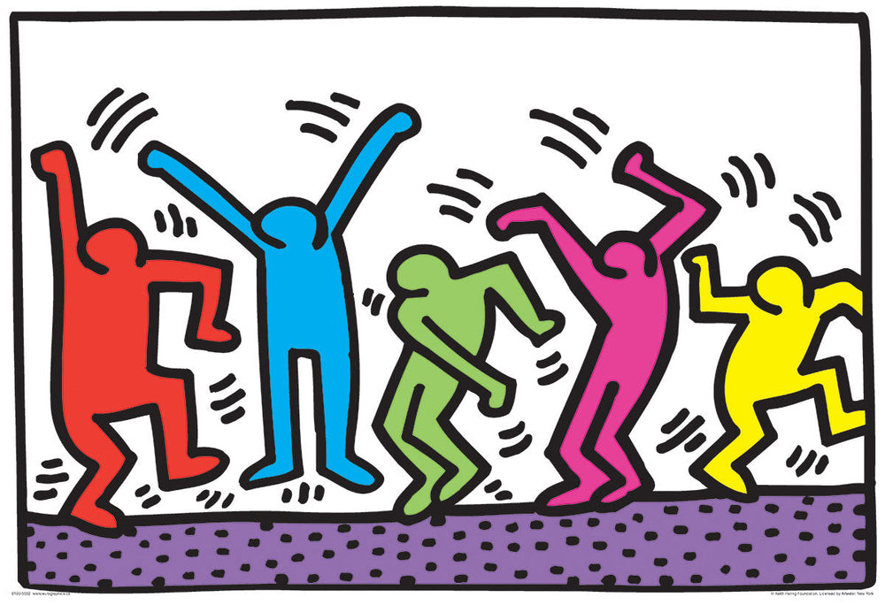 Puzzle: Fine Art For Kids - Dancing by Keith Haring