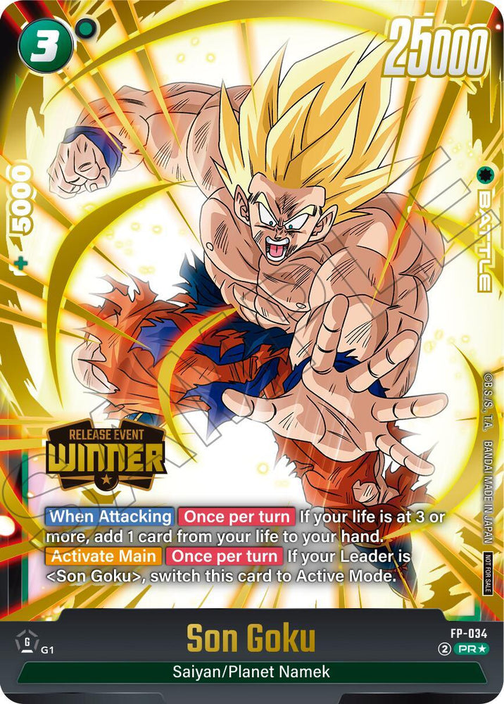 Son Goku (FP-034) (Release Event Winner) [Fusion World Promotion Cards] (ONLINE ORDER ONLY)