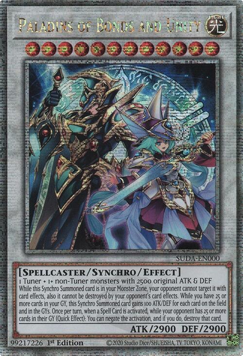 Paladins of Bonds and Unity [SUDA-EN000] Quarter Century Secret Rare (ONLINE ORDER ONLY)