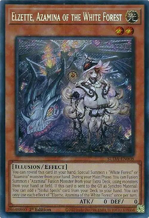Elzette, Azamina of the White Forest [SUDA-EN008] Secret Rare (ONLINE ORDER ONLY)