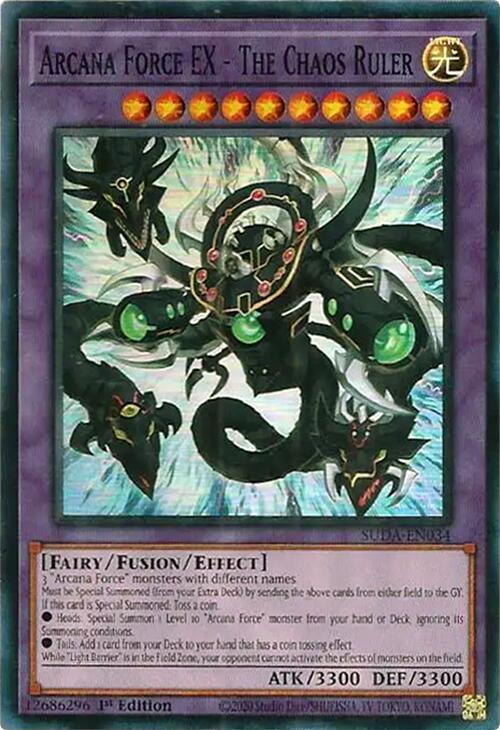 Arcana Force EX - The Chaos Ruler [SUDA-EN034] Super Rare (ONLINE ORDER ONLY)
