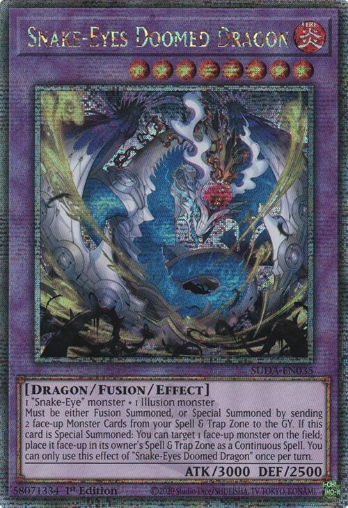 Snake-Eyes Doomed Dragon (Quarter Century Secret Rare) [SUDA-EN035] Quarter Century Secret Rare (ONLINE ORDER ONLY)