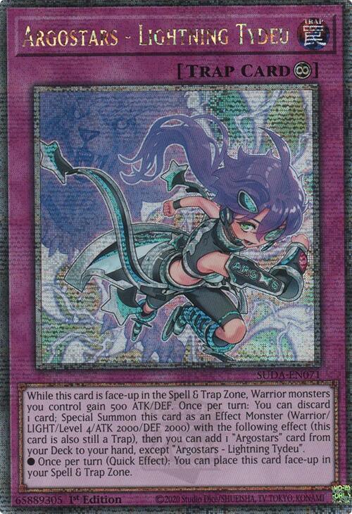 Argostars - Lightning Tydeu (Quarter Century Secret Rare) [SUDA-EN071] Quarter Century Secret Rare (ONLINE ORDER ONLY)