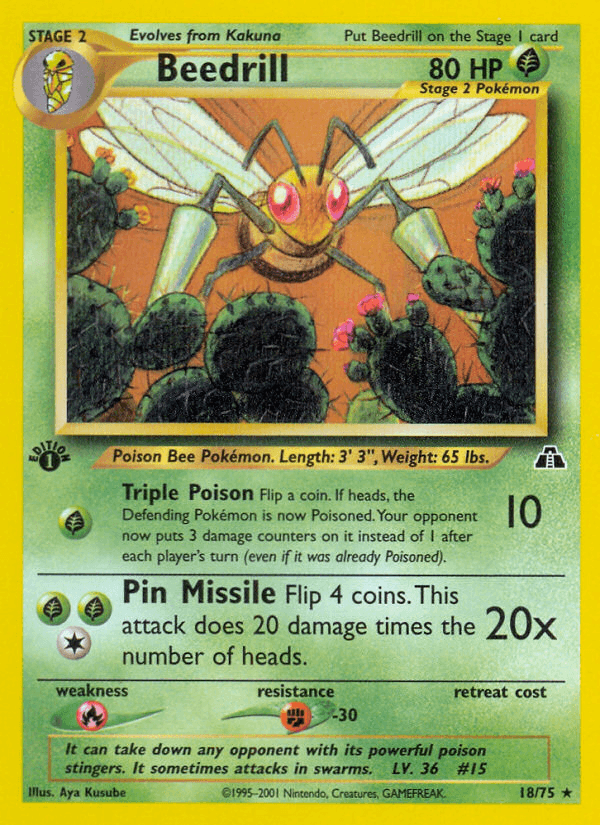 Beedrill (18/75) [Neo Discovery 1st Edition] (Online Only)