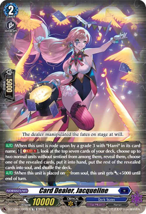 Card Dealer, Jacqueline (DZ-SS02/002EN) [Stride Deckset -Harri-]