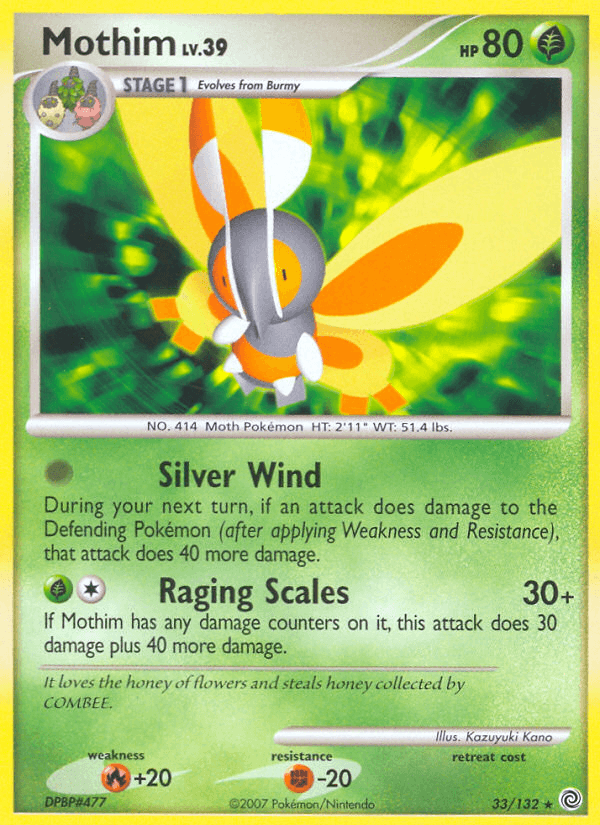 Mothim (33/132) [Diamond & Pearl: Secret Wonders] (Online Only)
