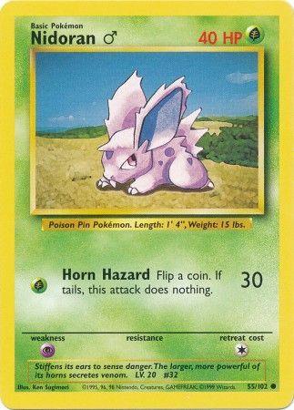 Nidoran (55/102) (Male) [Base Set Unlimited] (Online Only)