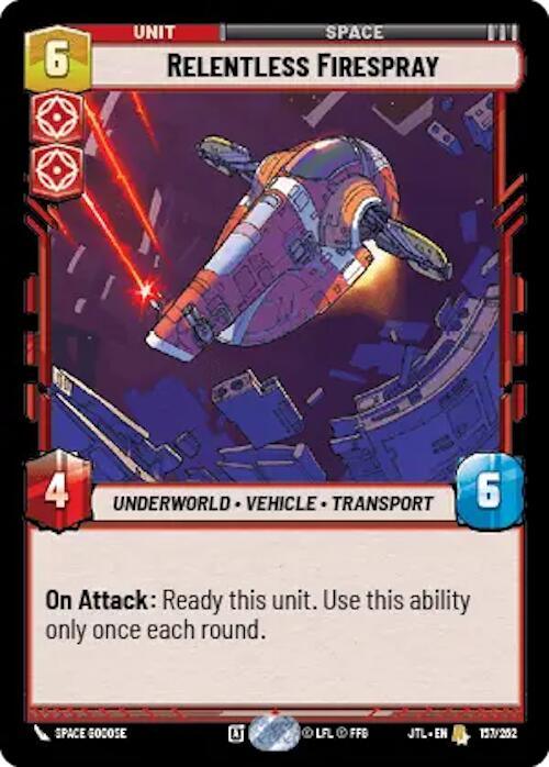 Relentless Firespray (157/257) [Jump to Lightspeed] (ONLINE ORDER ONLY)