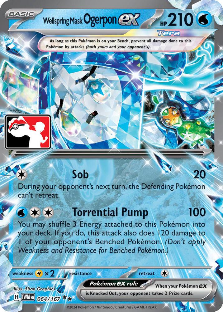 Wellspring Mask Ogerpon ex (064/167) [Prize Pack Series Six] (ONLINE ORDER ONLY)