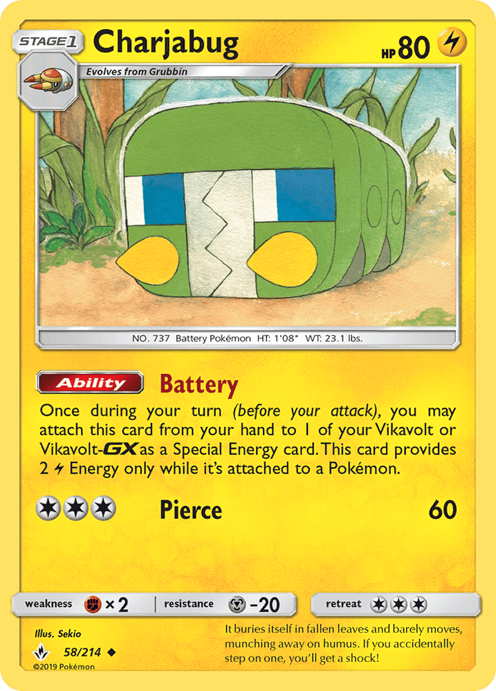 Charjabug (58/214) [Sun & Moon: Unbroken Bonds] (Online Only)