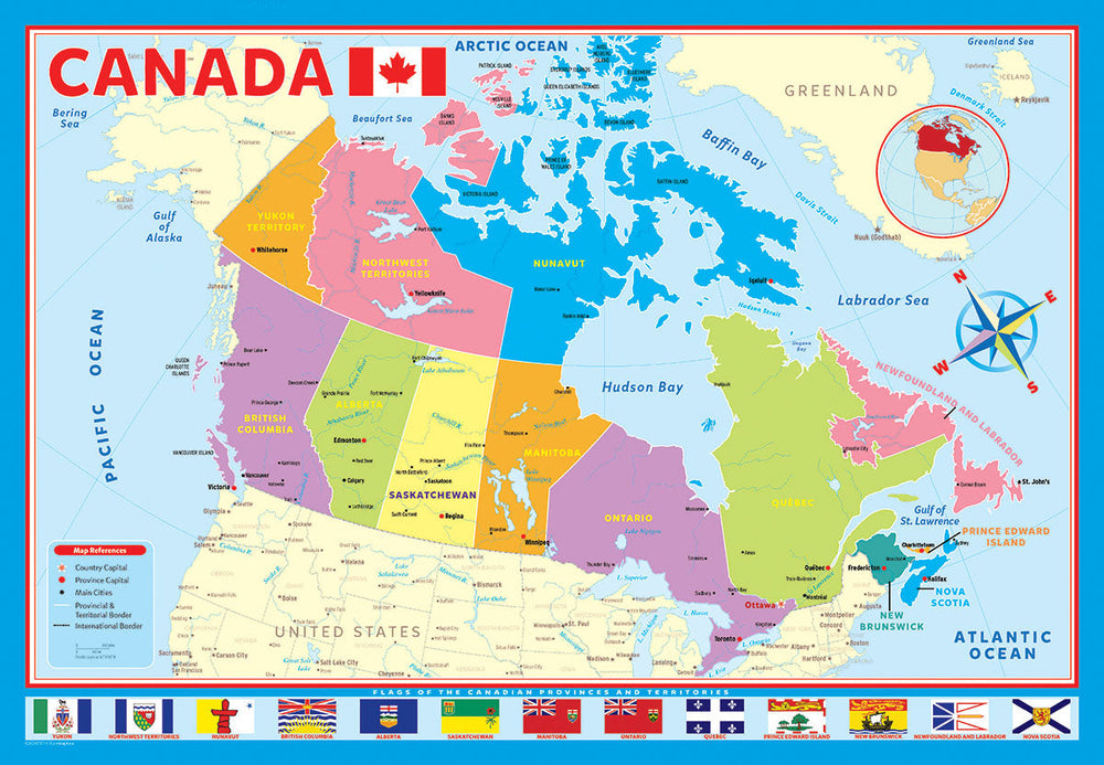 Puzzle: Educational Charts for Kids - Map of the Canada