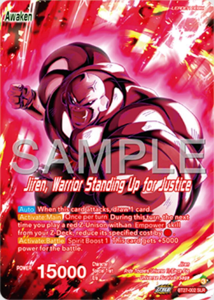 Jiren // Jiren, Warrior Standing Up for Justice (SLR) (BT27-002) [History of Z] (ONLINE ORDER ONLY)