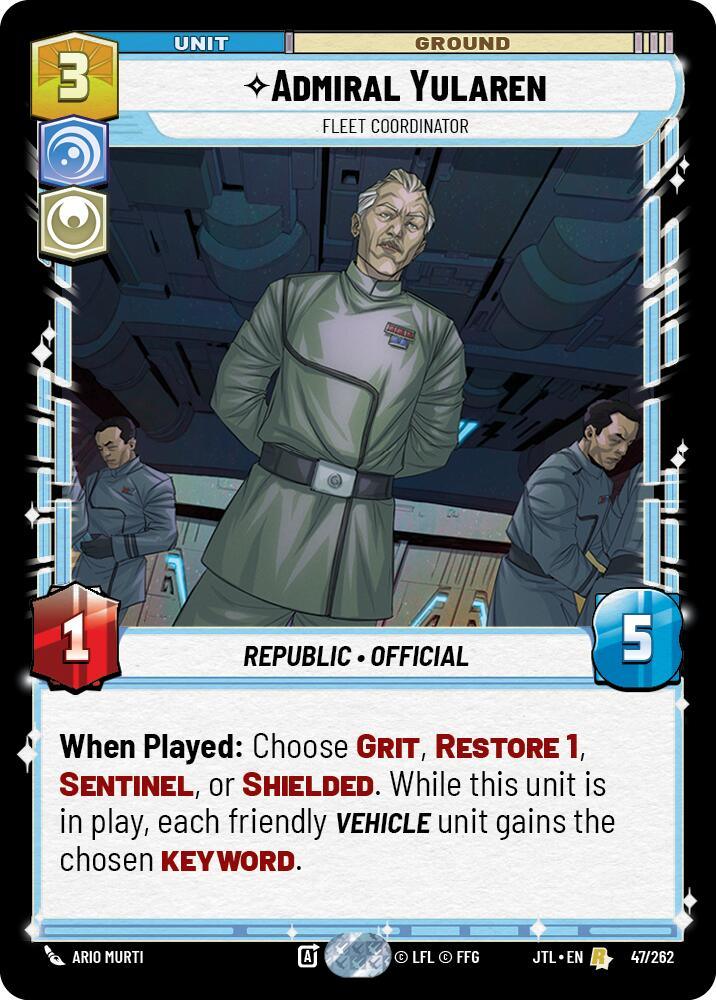 Admiral Yularen - Fleet Coordinator (047/262) [Jump to Lightspeed] (ONLINE ORDER ONLY)