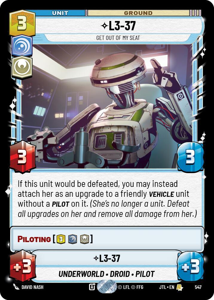 L3-37 - Get Out Of My Seat (Foil) (547) [Jump to Lightspeed] (ONLINE ORDER ONLY)