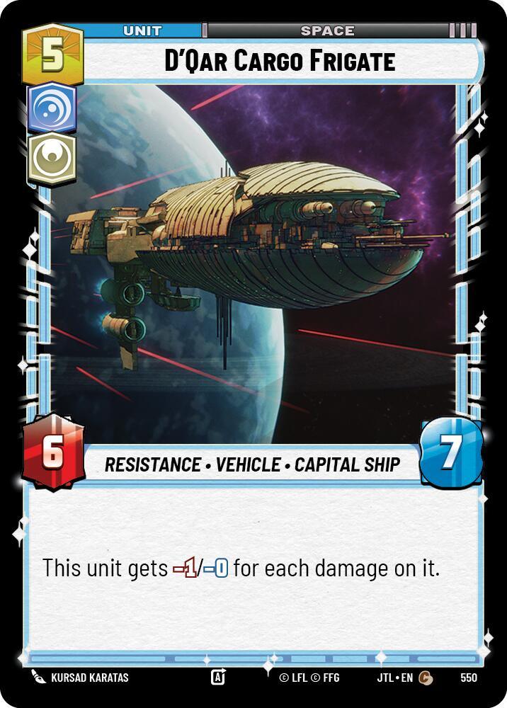 D'Qar Cargo Frigate (Foil) (550) [Jump to Lightspeed] (ONLINE ORDER ONLY)