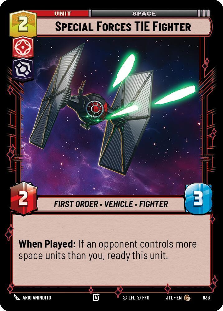 Special Forces TIE Fighter (Foil) (633) [Jump to Lightspeed] (ONLINE ORDER ONLY)