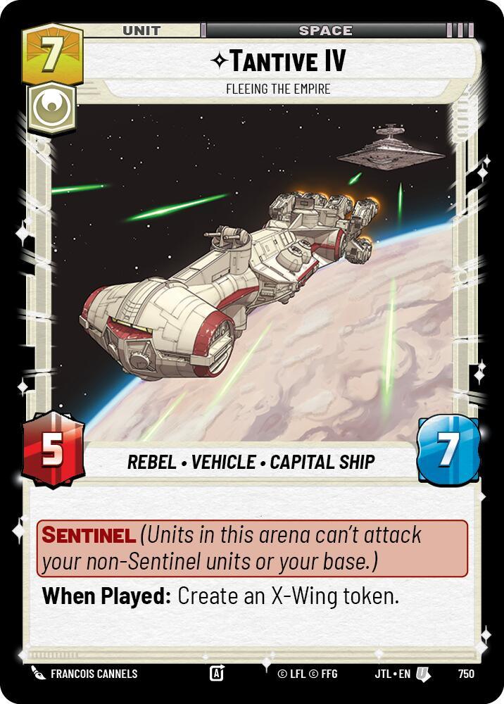 Tantive IV - Fleeing the Empire (Foil) (750) [Jump to Lightspeed] (ONLINE ORDER ONLY)