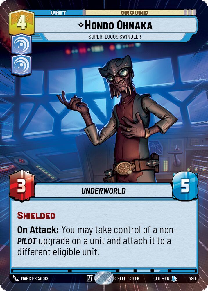 Hondo Ohnaka - Superfluous Swindler (Hyperspace Foil) (790) [Jump to Lightspeed] (ONLINE ORDER ONLY)