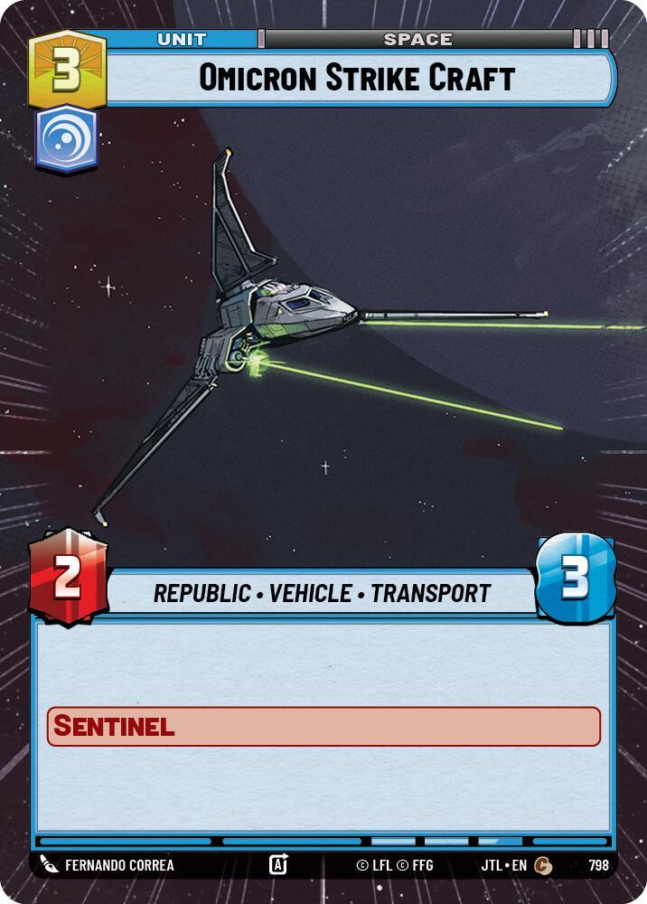 Omicron Strike Craft (Hyperspace Foil) (798) [Jump to Lightspeed] (ONLINE ORDER ONLY)