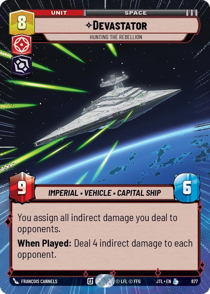 Devastator - Hunting the Rebellion (Hyperspace Foil) (877) [Jump to Lightspeed] (ONLINE ORDER ONLY)