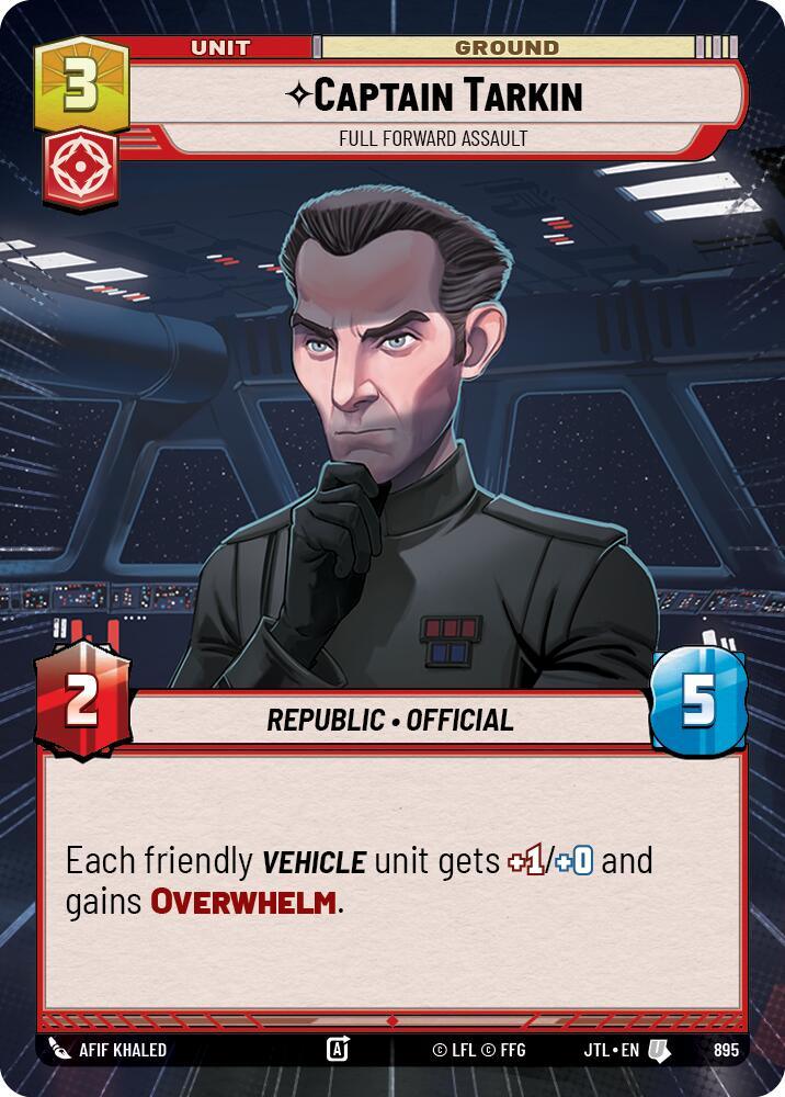 Captain Tarkin - Full Forward Assault (Hyperspace Foil) (895) [Jump to Lightspeed] (ONLINE ORDER ONLY)