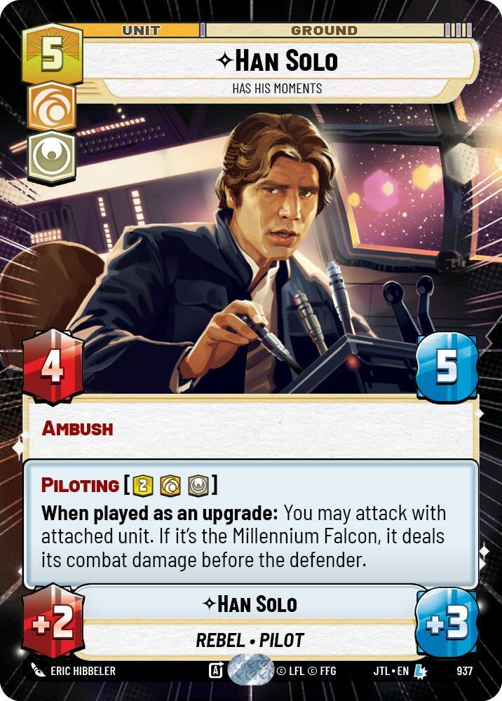 Han Solo - Has His Moments (Hyperspace Foil) (937) [Jump to Lightspeed] (ONLINE ORDER ONLY)