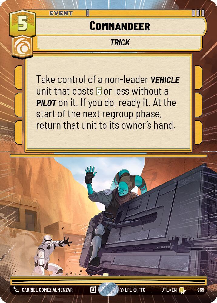 Commandeer (Hyperspace Foil) (969) [Jump to Lightspeed] (ONLINE ORDER ONLY)