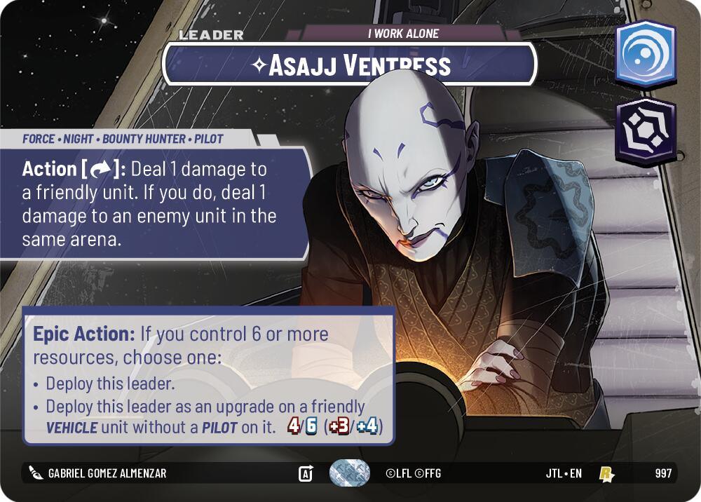 Asajj Ventress - I Work Alone (Showcase) (997) [Jump to Lightspeed] (ONLINE ORDER ONLY)
