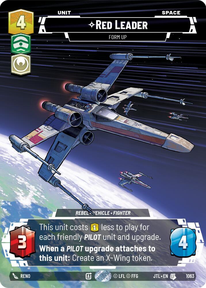 Red Leader - Form Up (Prestige Foil) (1063) [Jump to Lightspeed] (ONLINE ORDER ONLY)