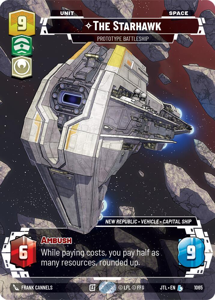 The Starhawk - Prototype Battleship (Prestige Foil) (1065) [Jump to Lightspeed] (ONLINE ORDER ONLY)