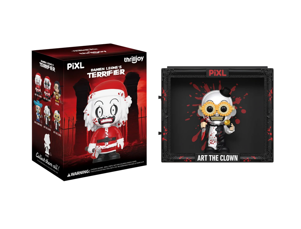 [Thrilljoy] Damien Leone's Terrifier PIXL Blind Box Vinyl (Chance at 1 of 300 hyper-rare “chase” pieces will be redeemable for a special 12” MEGA PIX!) (ONLINE ORDER ONLY)