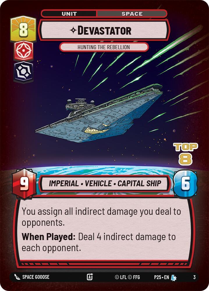 Devastator - Hunting the Rebellion (3) (Top 8) (3) [Store Showdown Promos] (ONLINE ORDER ONLY)