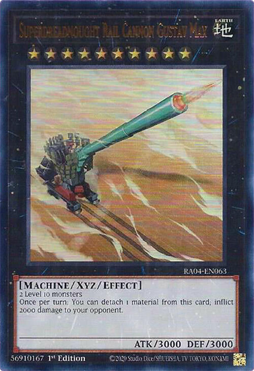 Superdreadnought Rail Cannon Gustav Max [RA04-EN063] Ultra Rare