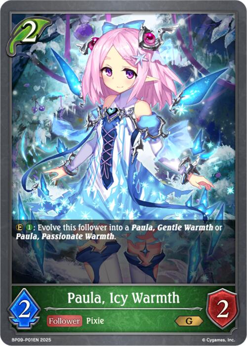 Paula, Icy Warmth - P01EN (Foil) (BP09-P01EN) [Duet of Dawn and Dusk]