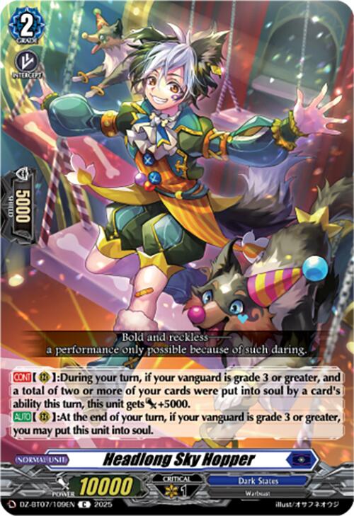 Headlong Sky Hopper (DZ-BT07/109EN) [Moon Fangs & Cerulean Blaze]