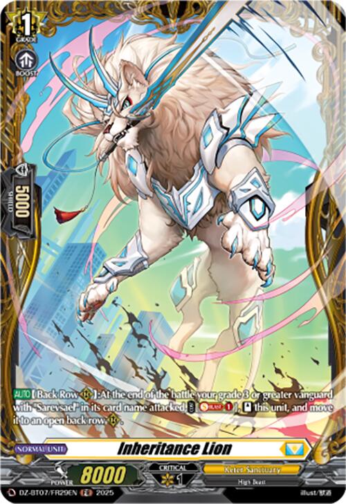 Inheritance Lion (DZ-BT07/FR29EN) [Moon Fangs & Cerulean Blaze]