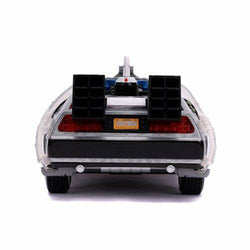 Back to the Future Part III die-cast (white-wall version) 1:24 scale "Hollywood Rides" light-up DeLorean Time Machine (ONLINE ORDER ONLY)