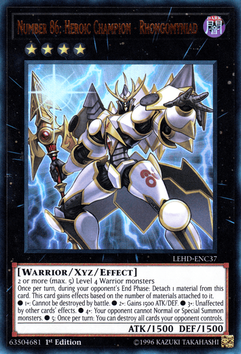 Number 86: Heroic Champion - Rhongomyniad [LEHD-ENC37] Ultra Rare (ONLINE ORDER ONLY)