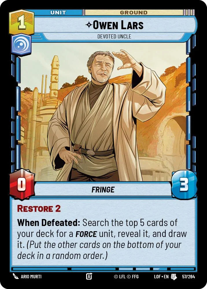 Owen Lars - Devoted Uncle (57/264) (57/264) [Legends of the Force] (ONLINE ORDER ONLY)