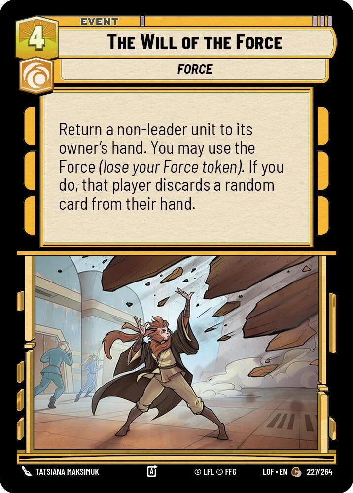 The Will of the Force (227/264) (227/264) [Legends of the Force] (ONLINE ORDER ONLY)
