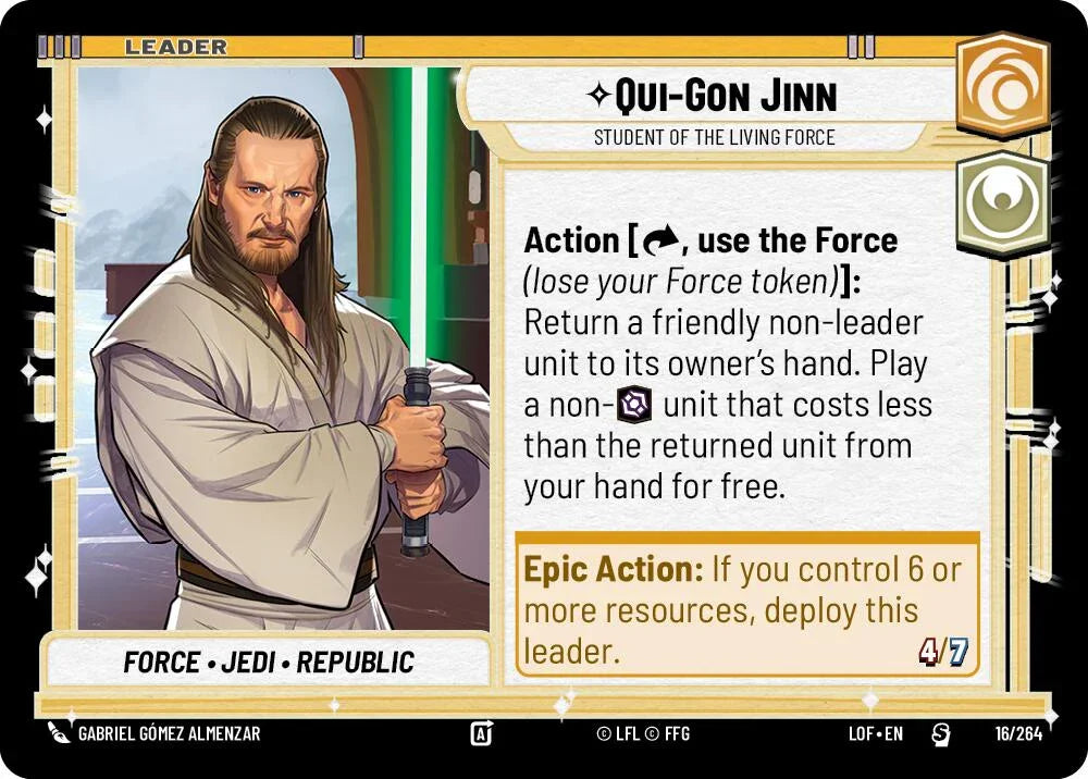 Qui-Gon Jinn - Student of the Living Force (016/264) (016/264) [Legends of the Force] (ONLINE ORDER ONLY)