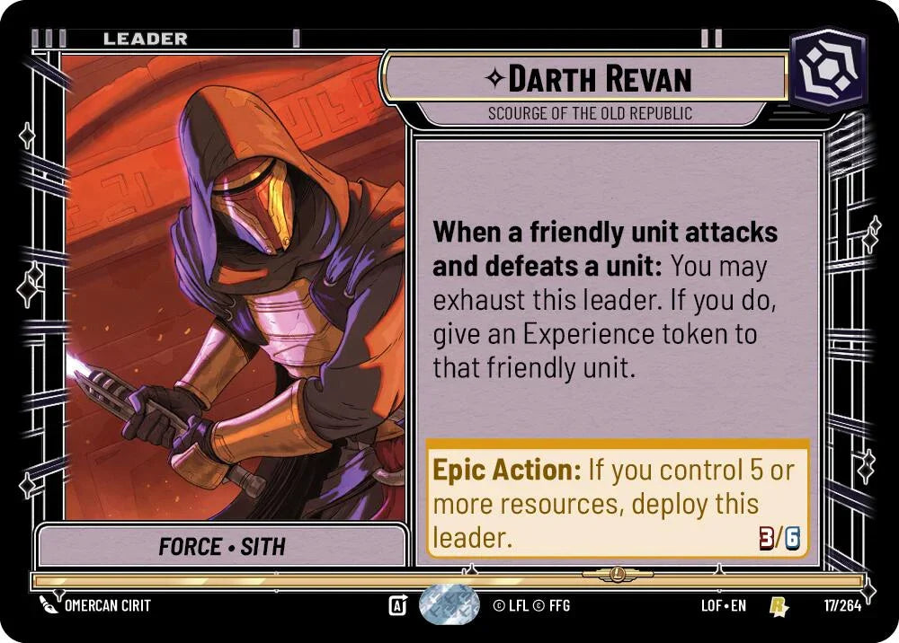 Darth Revan - Scourge of the Old Republic (017/264) (017/264) [Legends of the Force] (ONLINE ORDER ONLY)