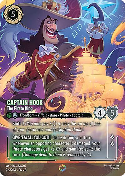 Captain Hook - The Pirate King (Enchanted) (215/204) [Reign of Jafar] (ONLINE ORDER ONLY)