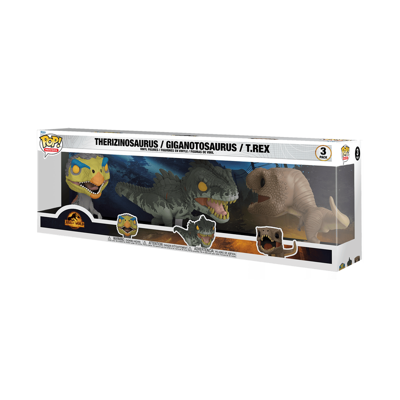 Therizinosaurus, Giganotosaurus, T.Rex 3-pk (Jurassic World Dominion) (Online Order Only)
