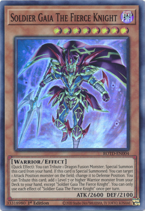 Soldier Gaia The Fierce Knight [ROTD-EN004] Super Rare (ONLINE ORDER ONLY)