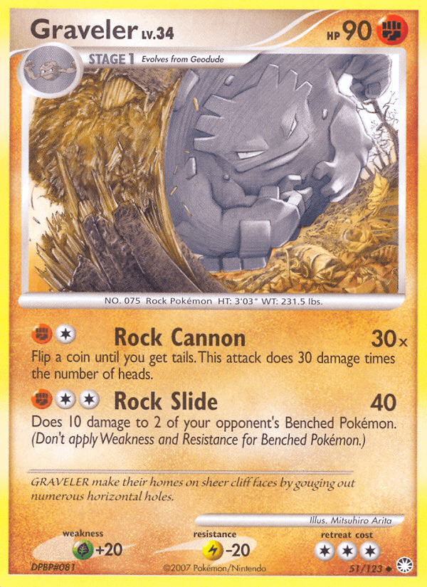 Graveler (51/123) [Diamond & Pearl: Mysterious Treasures] (Online Only)
